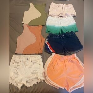 Girls 12-14 Summer shorts & tank lot